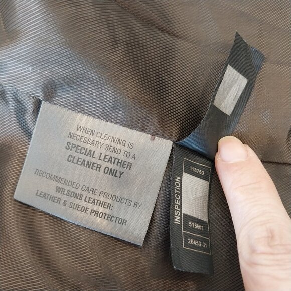 Vintage Wilsons Authentic Leather Jacket Womens Medium / Large Brown Button Up - Picture 12 of 13